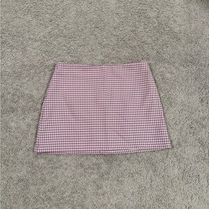 Mini Checkered Skirt (Lavender)